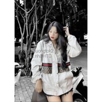 [FREESHIP ĐƠN TỪ 50K] Áo khoác bomber kaki GG khóa cúc siêu hot 2022  [Hàng bán shop]