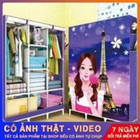 [FREE.SHIP] [FREESHIP] Tủ vải quần áo 3D - 3 buồng siêu bền đẹp GIA RE NHAT