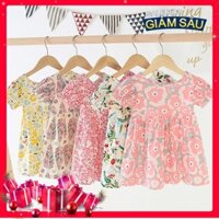 [FREESHIP] [FREESHIP] [FREESHIP] Váy, đầm chữ A bé gái mùa hè chất cotton thoáng mát nhiều hoạt tiết dễ thương MK012