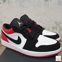 (FREESHIP+FULLBOX) Giày Thể Thao Sneaker AIR JORDAN 1 Low Red White Trắng Mũi đen Gót đỏ Cổ Thấp Clever Man Store 🍎