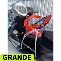 (Freeship) Ghế ngồi xe Grande cho bé ,ghế ga xếp sắt sơn tĩnh điện gấp gọn , ghế đi xe máy grande, ghế xe máy tay ga