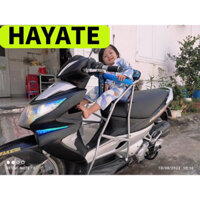 (freeship) Ghế ngồi xe HAYATE , Ghế ga xếp gấp gọn sắt sơn tĩnh điện , AN TOÀN CHO BÉ