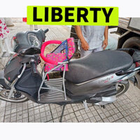 (freeship) ghế ngồi xe máy LIBERTY cho bé ,ghế ga xếp sắt sơn tĩnh điện gấp gọn , AN TOÀN CHO BÉ
