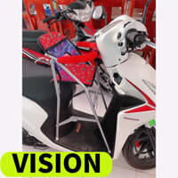 (Freeship) Ghế ngồi xe Vision cho bé ,ghế ga xếp sắt sơn tĩnh điện gấp gọn , ghế đi xe máy vision , ghế xe máy tay ga