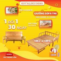 [FreeShip] Ghế Sofa Giường Tre Thông Minh ROYALDECORHN Giường Sofa Gấp Gọn Đa Năng, Giường Ghế Sofa