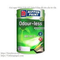 [FREESHIP]+[GIÁ SỈ] Sơn nội thất cao cấp NIPPON ODOURLESS BÓNG KHÔNG MÙI, 5 lít, Màu trắng