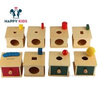 💖FREESHIP💖 - Giáo Cụ Montessori Set 8 Hộp Thả Hình Học Và Hộp Kết Hợp Cho Trẻ 0 - 3 Tuổi