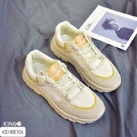 [FREESHIP] Giày sneakers nữ cao cấp thể thao thời trang độn đế Kingo Kinit X - KS19 ( màu be )