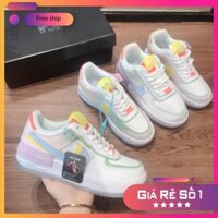 [Freeship] Giày thể thao sneaker force trắng gót hồng nhạt