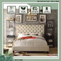 {freeship} Giường bọc nệm 1m4 - 1m8