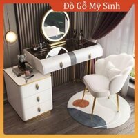 [FreeShip] Gương tròn led nét 3 mầu cảm ứng nhập khẩu để bàn trang điểm phòng ngủ khung kim loại, Đồ gỗ nội thất mỹ sinh