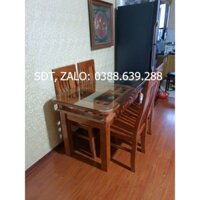 [FREESHIP HÀ NỘI] Bộ bàn ăn 4 ghế gỗ xoan ta