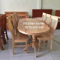 [FREESHIP HÀ NỘI] Bộ bàn ăn gỗ sồi 6 ghế