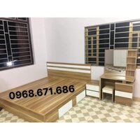 [Freeship Hà Nội] Combo Giường Ngủ + Bàn trang điểm + Táp đầu giường Gỗ Công Nghiệp