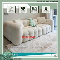 [FREESHIP HÀ NỘI] Ghế sofa Boba da cao cấp H20B1 khung gỗ chắc chắn kích thước đa dạng/ sofa nỉ lông cừu .