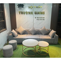 [FREESHIP HÀ NỘI] Ghế sofa văng kích thước 2m7,khung gỗ tự nhiên,đệm lò xo,mút nhập khẩu,vải nỉ cao cấp
