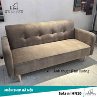 [FREESHIP HÀ NỘI] Ghế Văng Sofa Nỉ tay vuông HN Decor Chất Liệu Khung Gỗ Tự Nhiên Đệm Mút Đàn Hồi Bọc Vải Nỉ .
