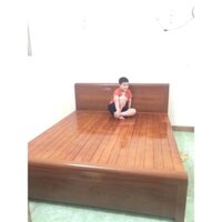 [FREESHIP HÀ NỘI] Giường gỗ sồi 100% dát liền 1M8