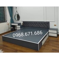 [Freeship Hà Nội] Giường Ngủ Gỗ Công Nghiệp có nệm đầu giường