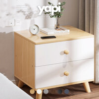 [Freeship Hà Nội] Tủ đầu giường chân gỗ 2 ngăn kéo ĐÓNG SẴN 40x34x50cm YAPI-102