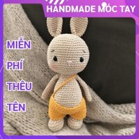 [FREESHIP + HANDMADE 100%] Thú bông móc len Thỏ béo TRIX cao cấp Coco Kids, đồ chơi thú bông len cao cấp và an toàn
