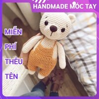 [FREESHIP + HANDMADE 100%] Thú bông móc len Gấu TEDDY cao cấp Coco Kids, đồ chơi thú bông len cao cấp và an toàn