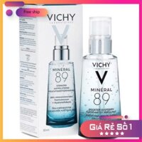 Freeship - Hàng Chính Hãng  Set Serum Vichy Mineral 89 tặng kem dưỡng Mỹ Phẩm Real Siêu Cấp