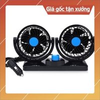 [FreeShip - Hàng Loại 1] Quạt đôi 360 độ dành cho ô tô cực mát kết nối cổng usb tẩu sạc 12v