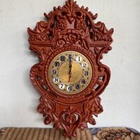 [FreeShip+ Hàng Xịn] Tranh đồng hồ hoa lan đồ gỗ mỹ nghệ hương đỏ mini cao cấp, Tranh đồ gỗ nội thất gia đình. TH SHOP