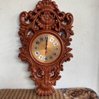 [FreeShip+ Hàng Xịn] Tranh đồng hồ hoa lan đồ gỗ mỹ nghệ hương đỏ mini cao cấp, Tranh đồ gỗ nội thất gia đình. TH SHOP