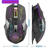 [Freeship - HCM] Chuột không dây Freewolf X18 (pin sạc)