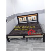 [FREESHIP HCM] Giường sắt đơn 1m8 x 2m sắt hộp 48 cứng cáp đầu giường bọc nệm cao cấp hàng đẹp giá xưởng