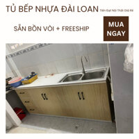 [Freeship HCM] Tủ bếp nhựa Đài Loan 2m bồn đôi đa năng giá rẻ nhất