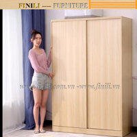 [FREESHIP HCM]Tủ quần áo cửa lùa trượt gỗ công nghiệp cho căn hộ mini khách sạn NTFN322