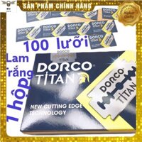 (FREESHIP+ HÌNH THẬT ) 1 hộp dao lam dorco titan ( 100 lưỡi hộp lớn )