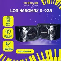 [Freeship hỏa tốc HCM]Loa karaoke Nanomax S-925, loa nằm treo tường hoặc để bàn Bass 25cm công suất 450w