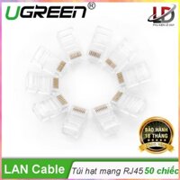 [Freeship] Hộp 50 hạt mạng RJ45 cho dây CAT5e Ugreen NW110 20331 - Hãng phân phối chính thức