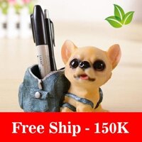 Freeship Hộp đựng bút hình cún con đáng yêu cho bé
