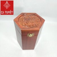 [FREESHIP] HỘP ĐỰNG CHÈ 3 ÔNG TAM ĐA GỖ HƯƠNG CAO CẤP