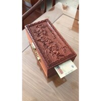 Freeship Hộp đựng tiết kiệm cao cấp gỗ Hương có khóa số an toàn trạm Mã Đáo Thành Công