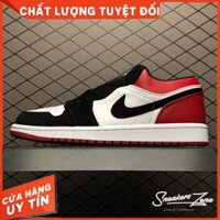 (FREESHIP+HỘP+QUÀ) Giày thể thao AIR JORDAN 1 Low Red White Trắng mũi đen gót đỏ cực đẹp SALE 20% " $ "