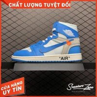 (FREESHIP+HỘP+QUÀ) Giày thể thao AIR JORDAN 1 OFF WHITE Retro High University UNC xanh trắng siêu đẹp cho nam và nữ :