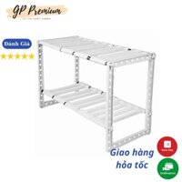 💖FreeShip💖 Kệ Để Đồ Gầm Trạn Nhà Bếp 2 Tầng Đa Năng Chất Liệu Inox Và Nhựa Cao Cấp Với Sắc Màu Tươi Sáng