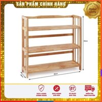 [FreeShip] Kệ Sách Gỗ Tự Nhiên 3 Tầng ( 80x28x92 cm)