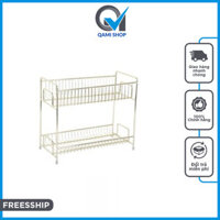 [FREESHIP] Kệ sắt đựng mỹ phẩm đồ trang điểm để bàn 2 tầng tiện dụng sang trọng Q20 chất liệu thép carbon sơn tĩnh điện không han gỉ cao cấp - Thế Giới Gia Dụng QAMI