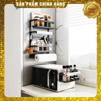 [freeship] Kệ/Giá Đựng gia vị - Hít Tủ Lạnh 1/2/3T Sơn Tĩnh Điện Đen (Kệ Treo Tủ Lạnh Hút Nam Châm Không Cần Khoan Vít)
