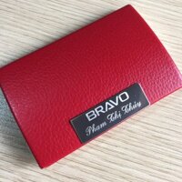 [Freeship, khắc tên miển phí] Hộp đựng name card, card visit bỏ túi cao cấp được làm bằng da simili và inox304