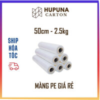 [FREESHIP] ( Khổ 50cm 2.5kg) Màng PE trắng trong, màng chít, nilong bọc hàng lõi nhỏ giá rẻ