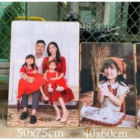 (Freeship) Khung ảnh gỗ tráng gương treo tường khổ lớn 40x60, 50x75 và 60x90