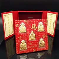 🐱FREESHIP🐱 ⚡LOẠI 1⚡Bộ Thần Tài Ngũ Phúc Lâm Môn Mạ Vàng 24k Cấp, Quà Tết Sang Trọng